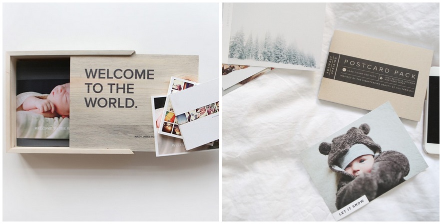 Wooden Box and Postcards_newborn-horz