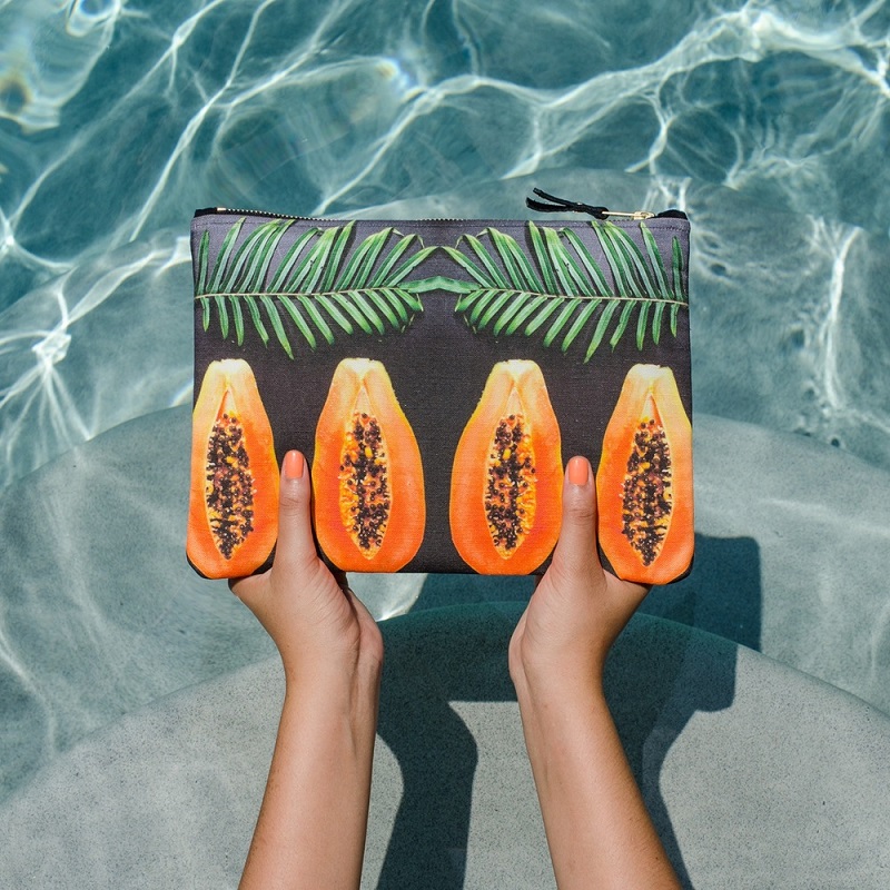 1_DVRA_Black Papaya Clutch
